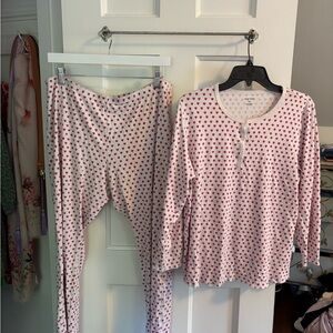 Roller Rabbit White and Red Hearts Pajama Set